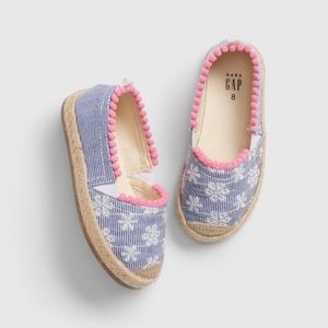 Toddler Eyelet Stripe Espadrille Flats